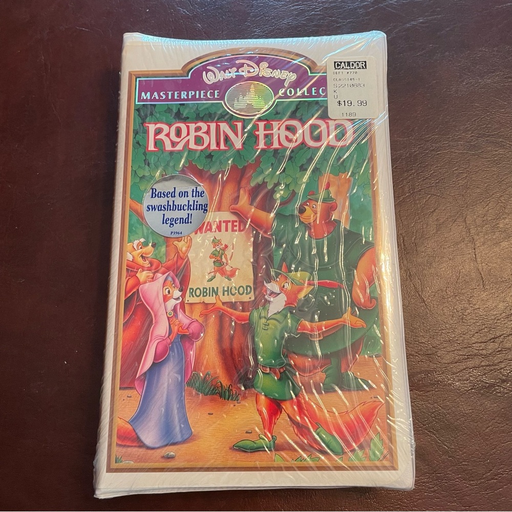 Sealed VHS Walt Disney Masterpiece Collection- Robin Hood